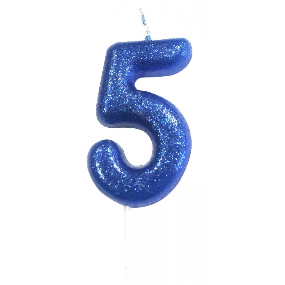 Anniversary House Blue - Glitter Number Candles