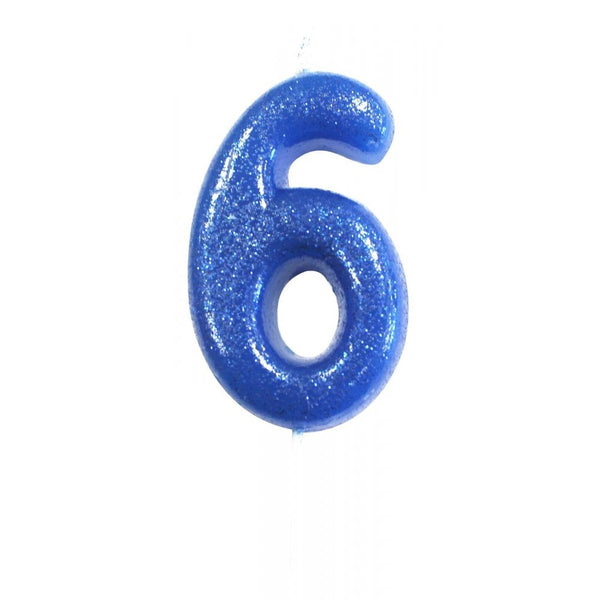 Anniversary House Blue - Glitter Number Candles
