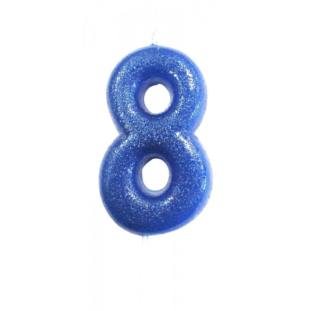 Anniversary House Blue - Glitter Number Candles