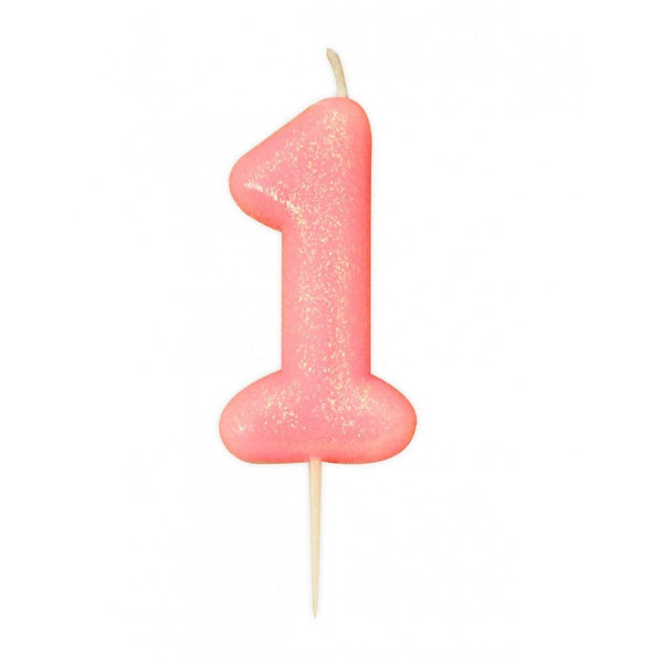 Anniversary House Pink - Glitter Number Candles