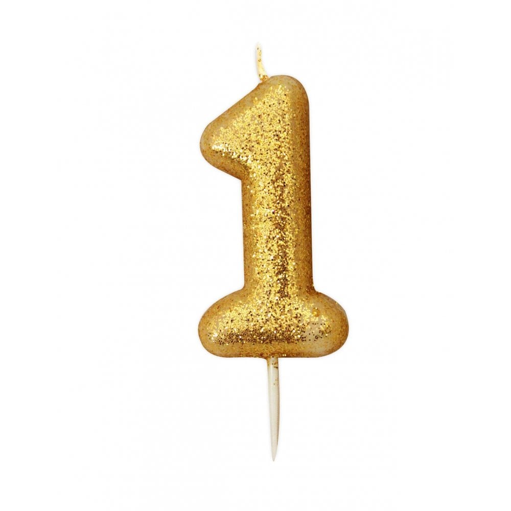Anniversary House Gold - Glitter Number Candles