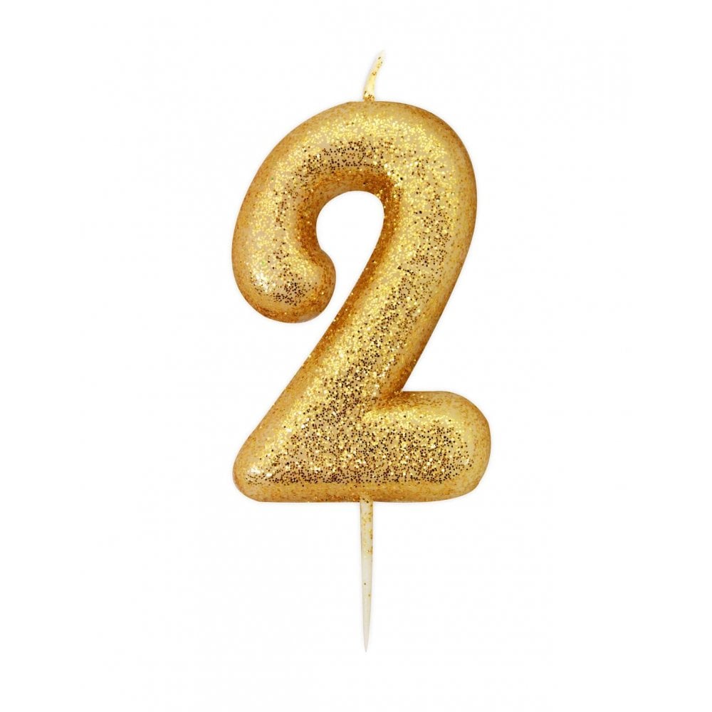 Anniversary House Gold - Glitter Number Candles