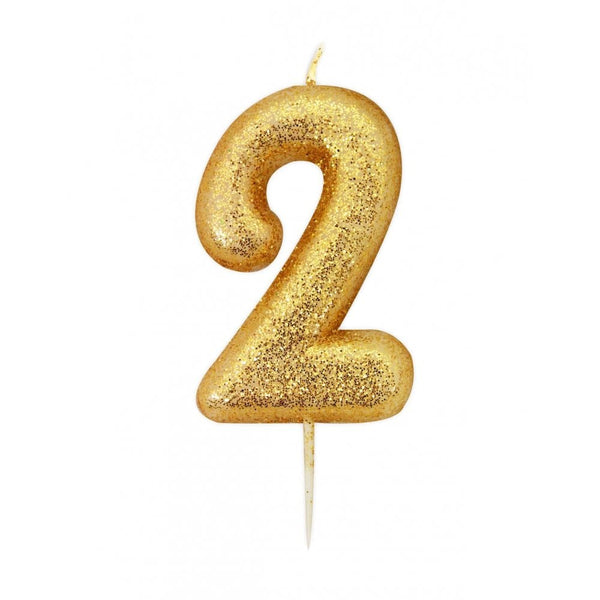 Anniversary House Gold - Glitter Number Candles