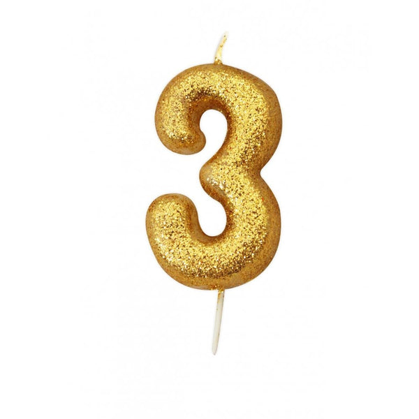 Anniversary House Gold - Glitter Number Candles