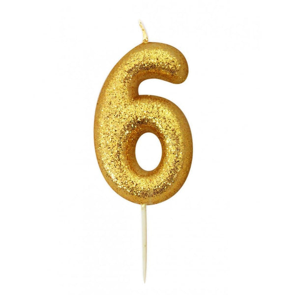 Anniversary House Gold - Glitter Number Candles