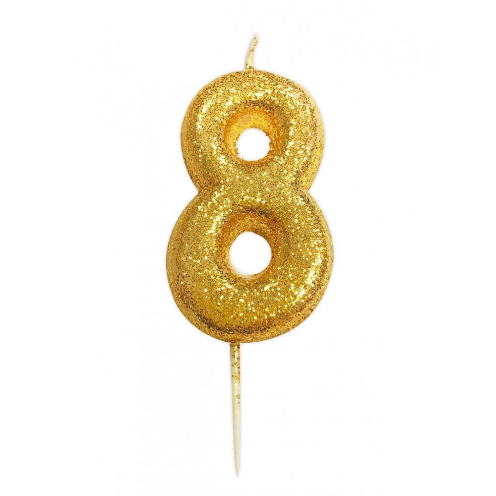 Anniversary House Gold - Glitter Number Candles