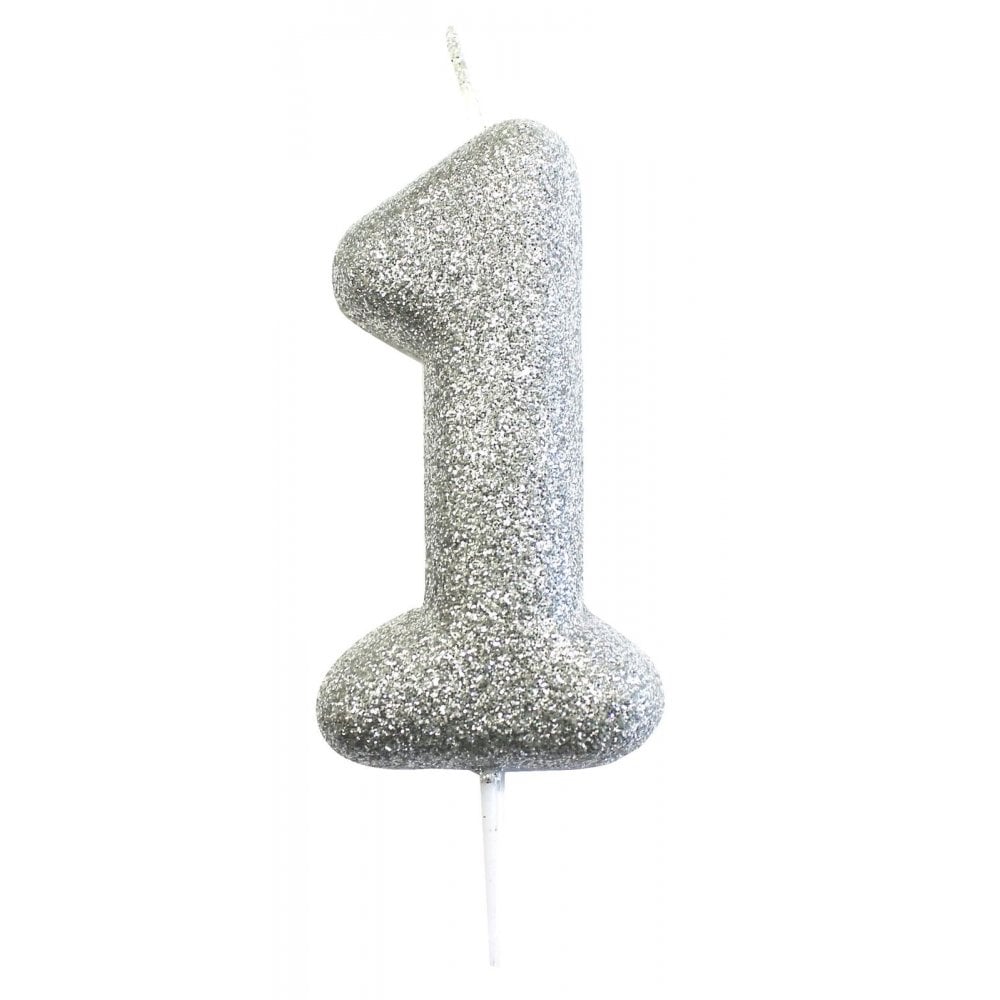 Anniversary House Silver - Glitter Number Candles