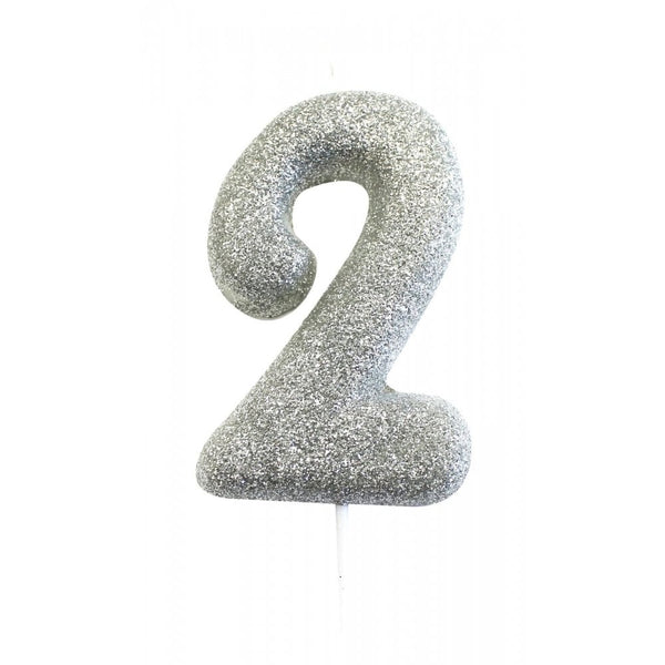Anniversary House Silver - Glitter Number Candles
