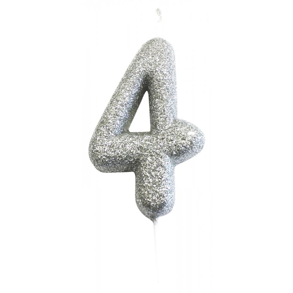 Anniversary House Silver - Glitter Number Candles