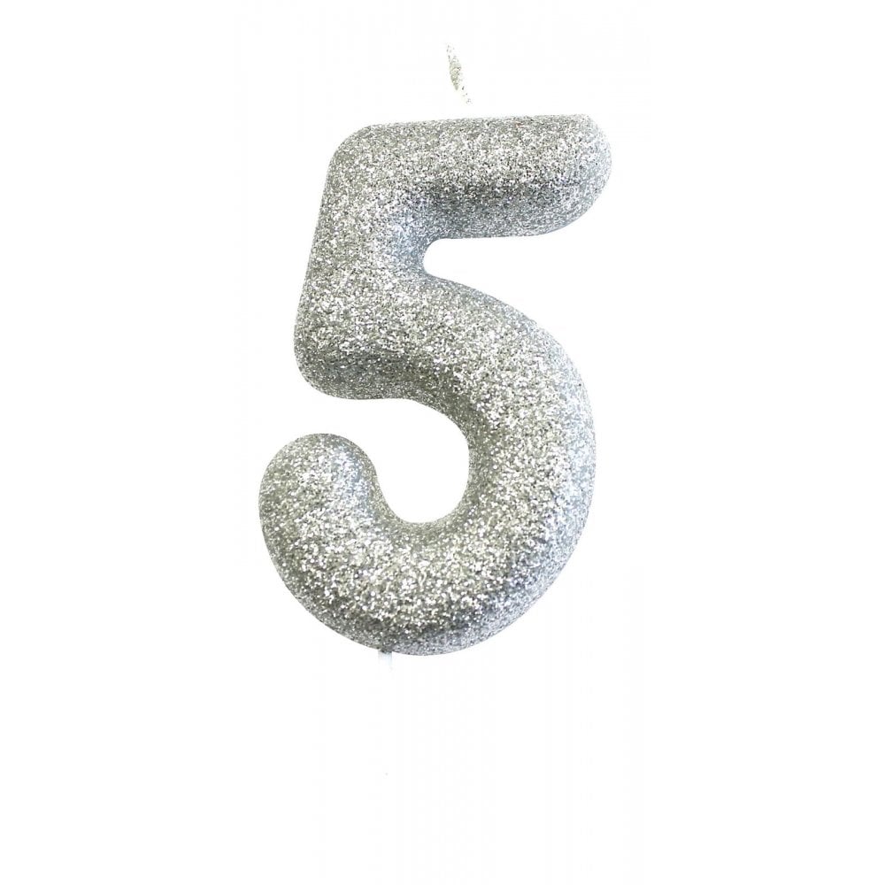 Anniversary House Silver - Glitter Number Candles