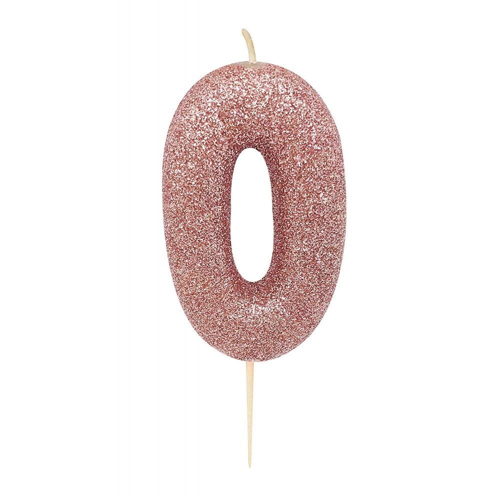 Anniversary House Rose Gold - Glitter Number Candles