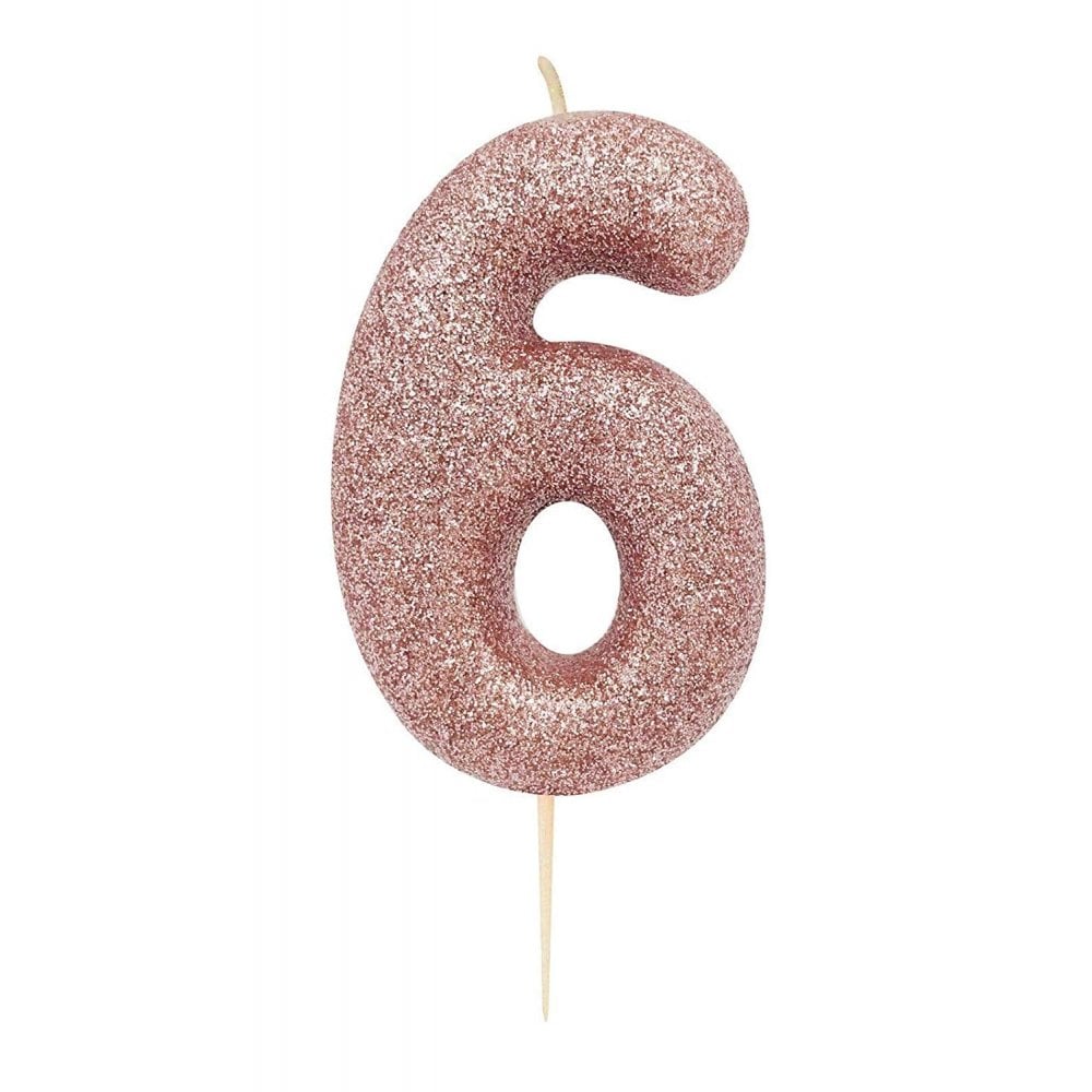 Anniversary House Rose Gold - Glitter Number Candles