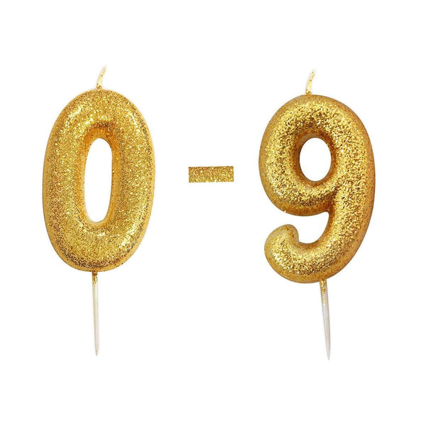 Anniversary House Gold - Glitter Number Candles