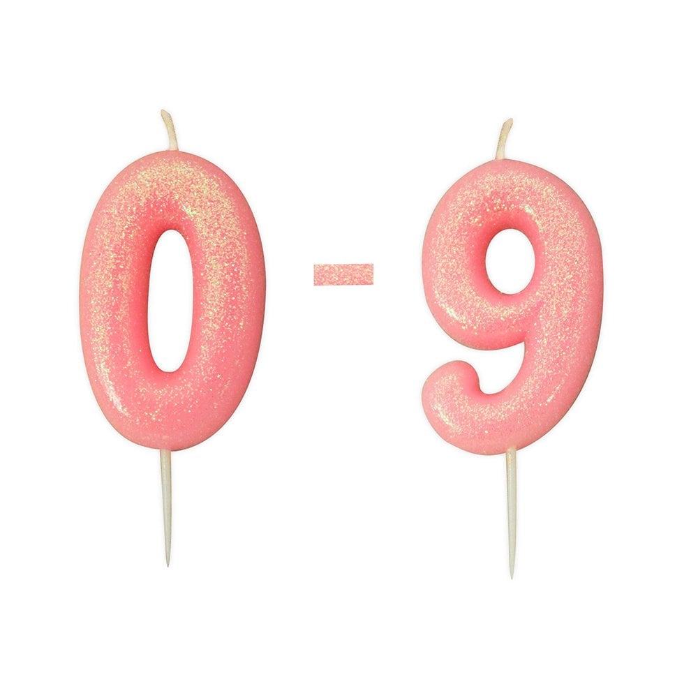 Anniversary House Pink - Glitter Number Candles