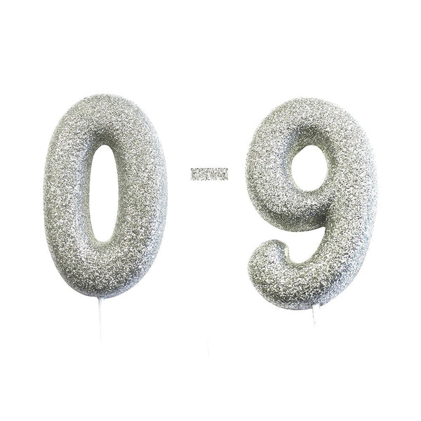 Anniversary House Silver - Glitter Number Candles