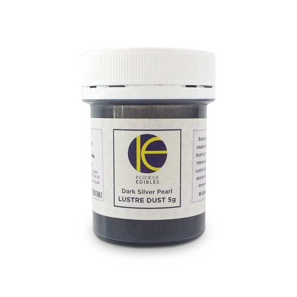 Ingenious Edibles Edible Pearl Lustre Dusts 5g - Dark Silver