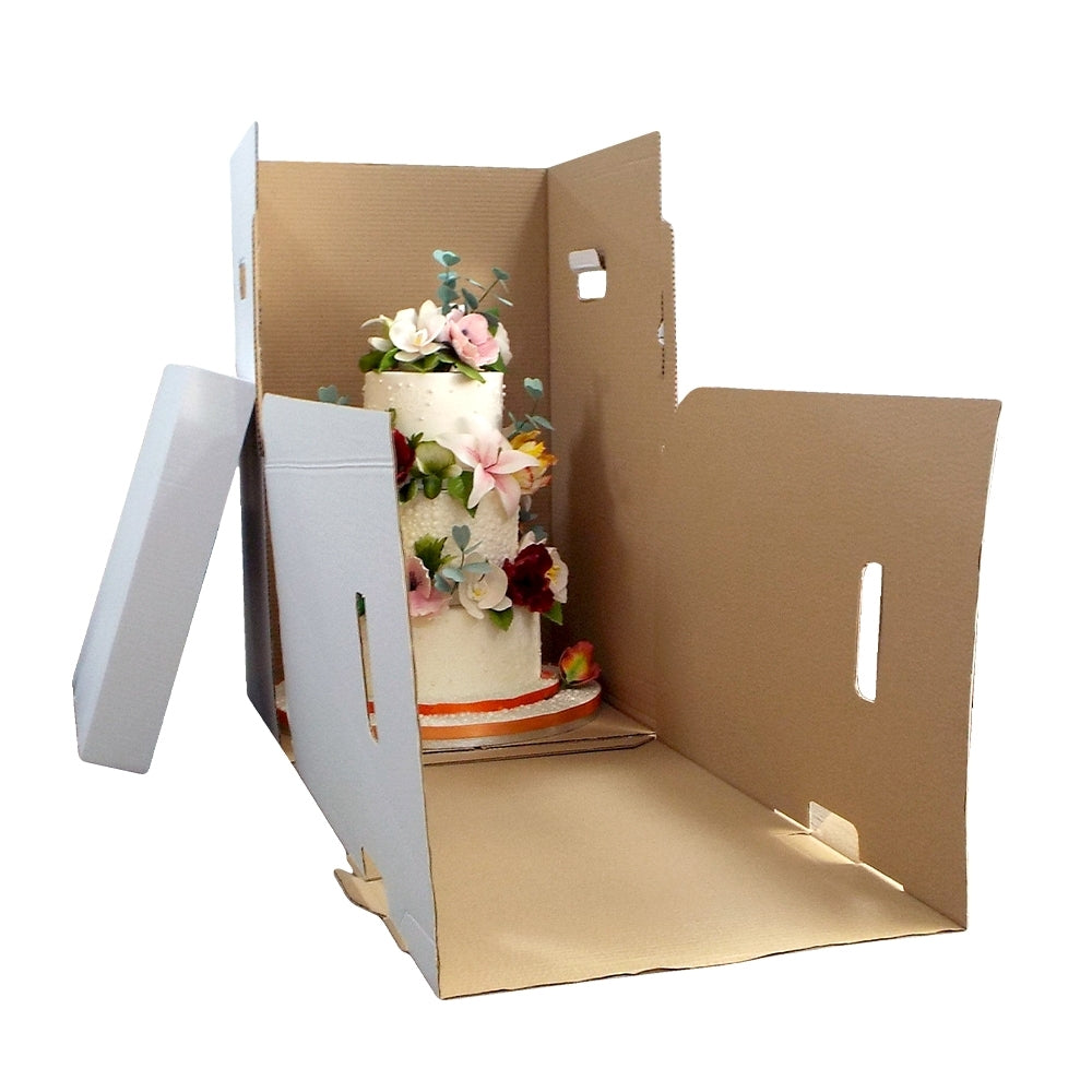 Simply Making 16" x 16" x 27" Tall Corrugated White Cake Box & Insert