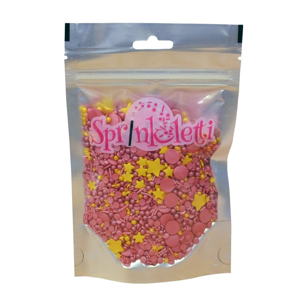 Sprinkletti Raspberry Fizz Blend Edible Sprinkles 100g
