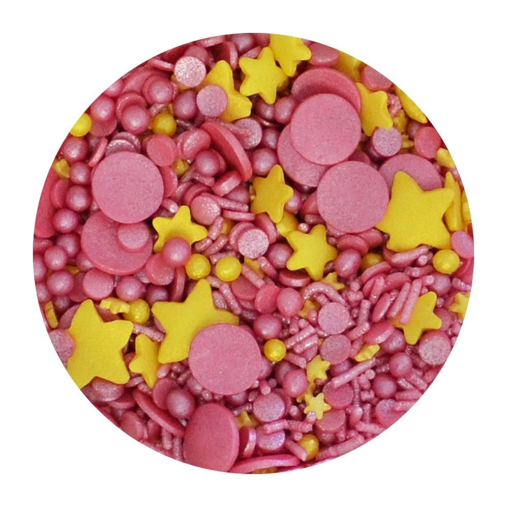 Sprinkletti Raspberry Fizz Blend Edible Sprinkles 100g