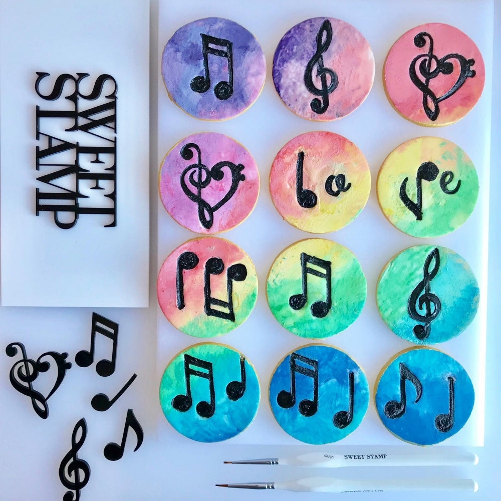 Sweet Stamp Music Notes Embossing Set