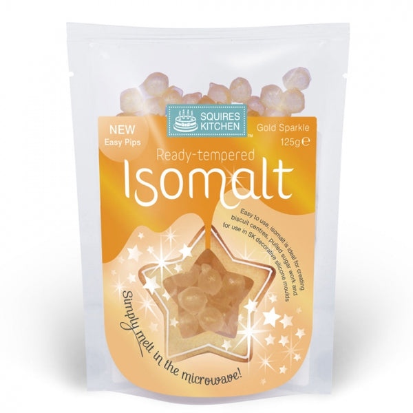 Squires Kitchen Gold Sparkle Ready Tempered Isomalt 125g