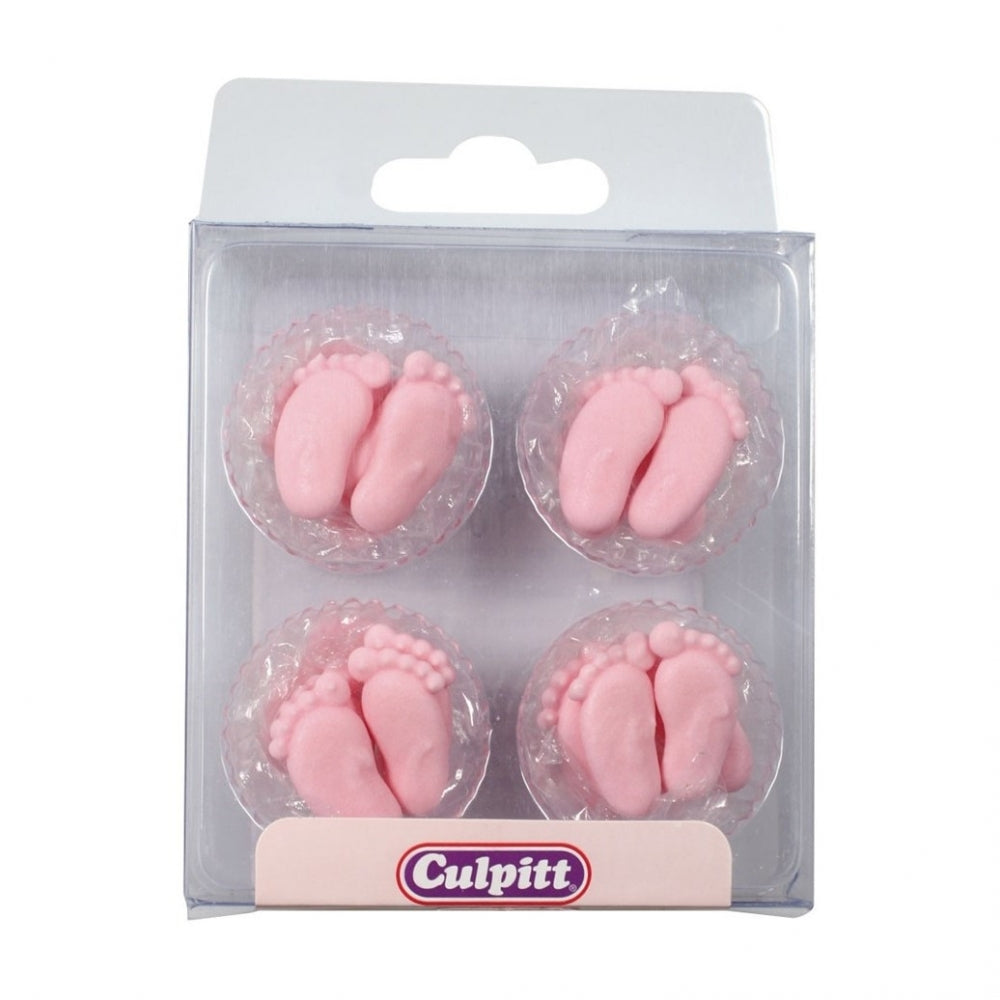 Culpitt Pink Baby Sugar Feet Pairs x 12