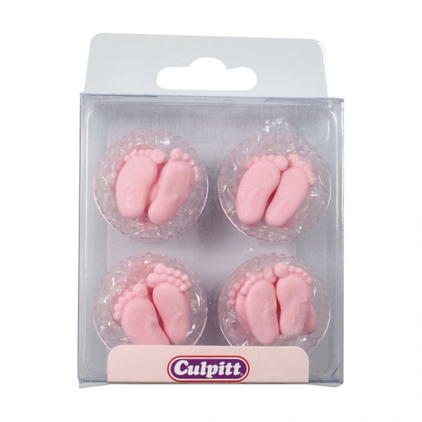 Culpitt Pink Baby Sugar Feet Pairs x 12