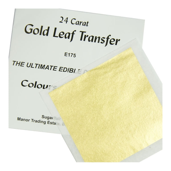 Sugarflair Edible Gold Leaf Transfer Sheet - Single 24 Carat Sheet