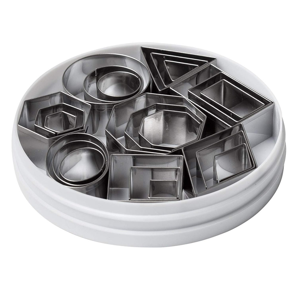 Ateco Stainless Steel Geometric Shapes Cutters -  Set of 24