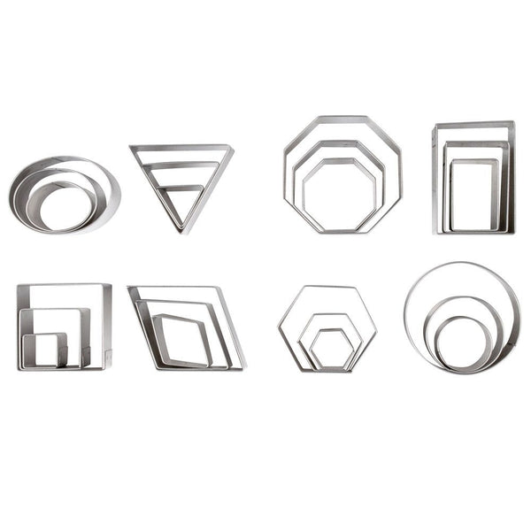 Ateco Stainless Steel Geometric Shapes Cutters -  Set of 24