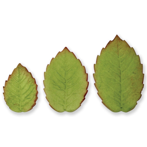 PME Veined Rose Leaf Plunger Cutter Set Of 3