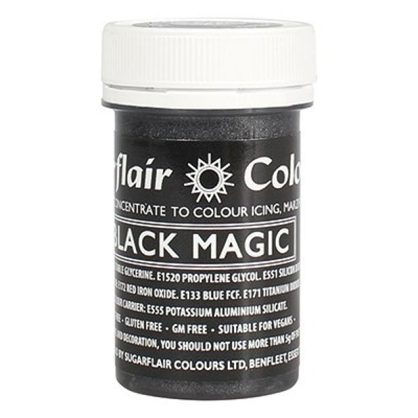 Sugarflair Satin Paste Food Colour 25g - Black Magic