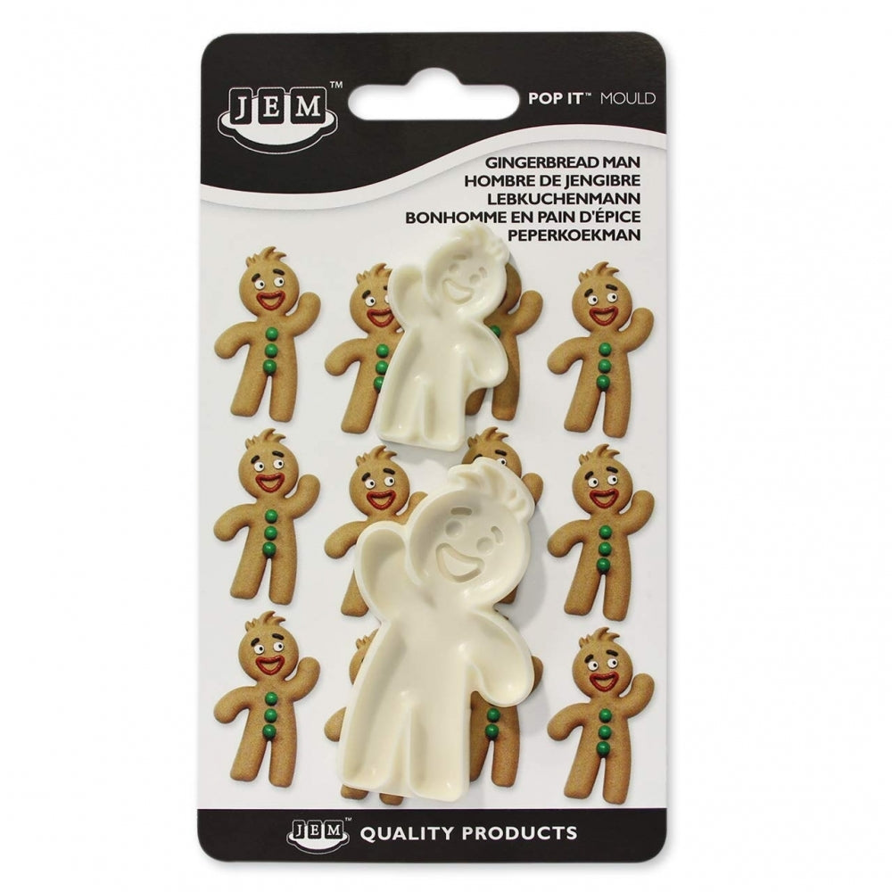 PME Gingerbread Man Pop It Mould Set Of 2