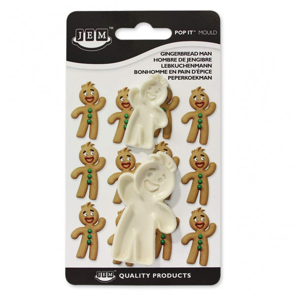 PME Gingerbread Man Pop It Mould Set Of 2
