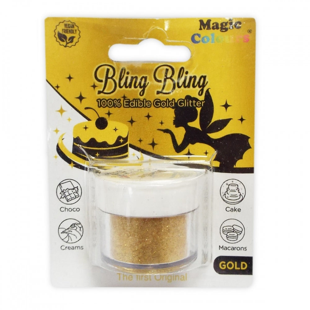 Magic Colours Bling Bling - Edible Glitter 10ml - Gold