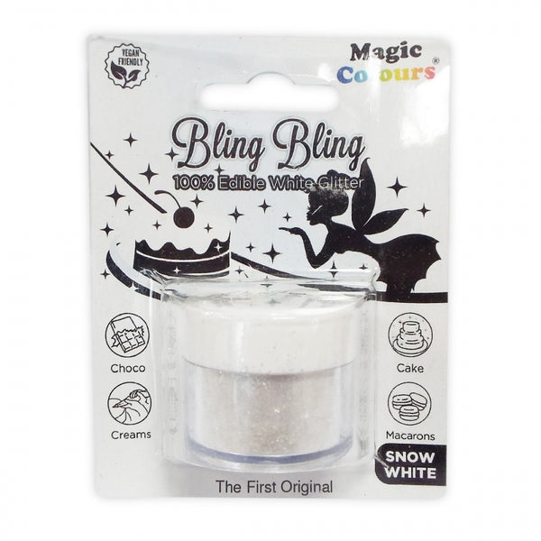 Magic Colours Bling Bling - Edible Glitter 10ml - Snow White