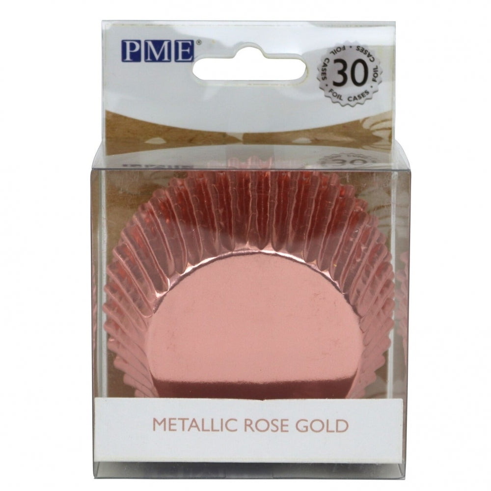 PME Metallic Cupcake Cases x 30 - Rose Gold