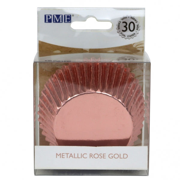 PME Metallic Cupcake Cases x 30 - Rose Gold