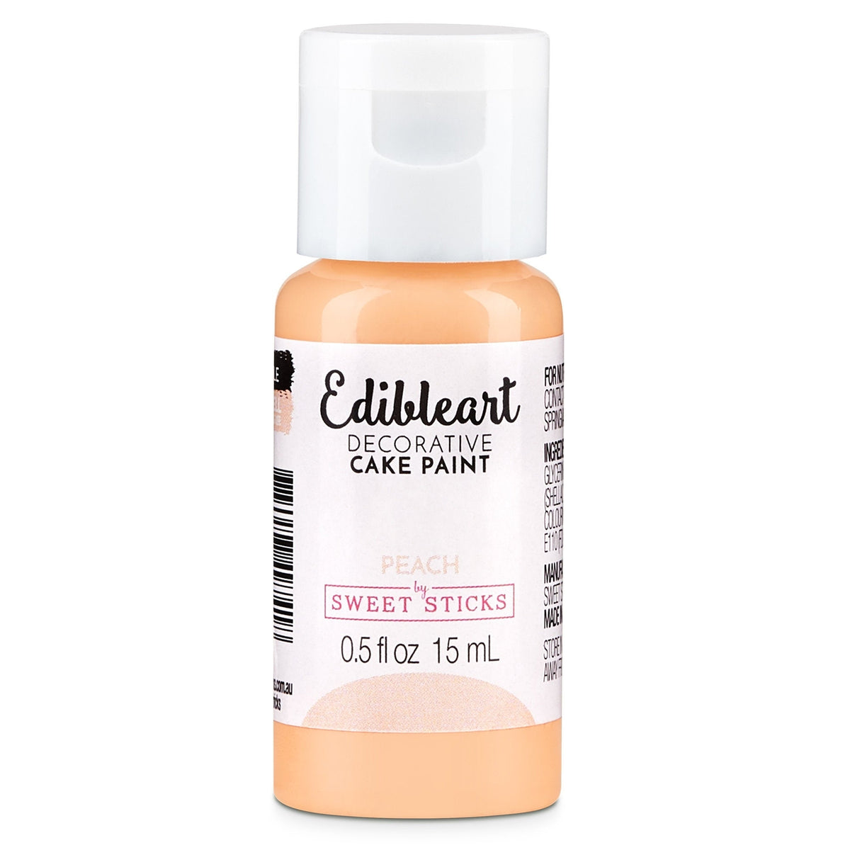 Sweet Sticks Matt Edible Art Paint 15ml - Peach