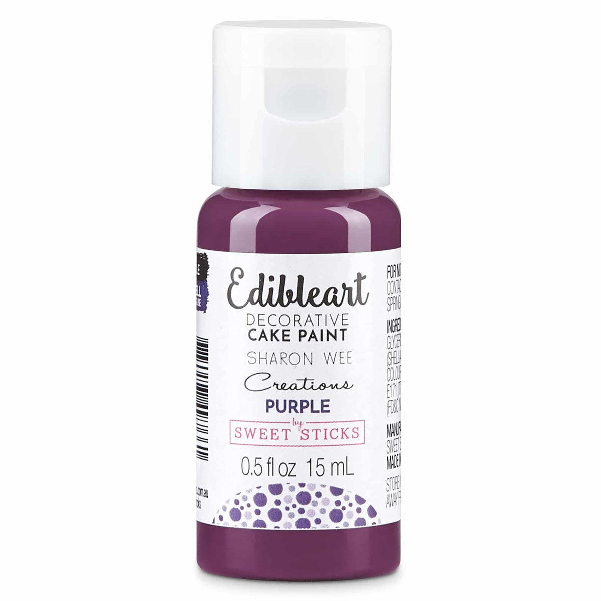 Sweet Sticks Matt Edible Art Paint 15ml - Purple