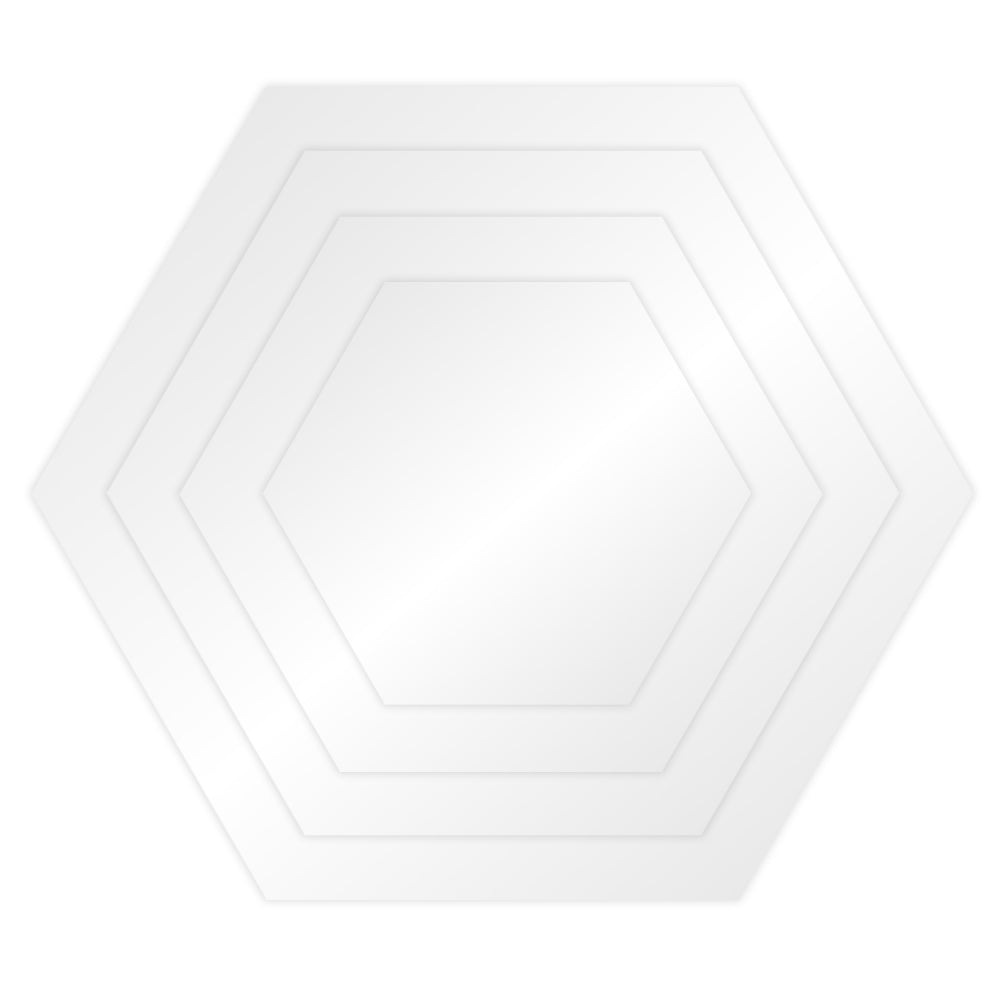 The Cake Decorating Co. Hexagon Acrylic Ganache Plates - Pack Of 2