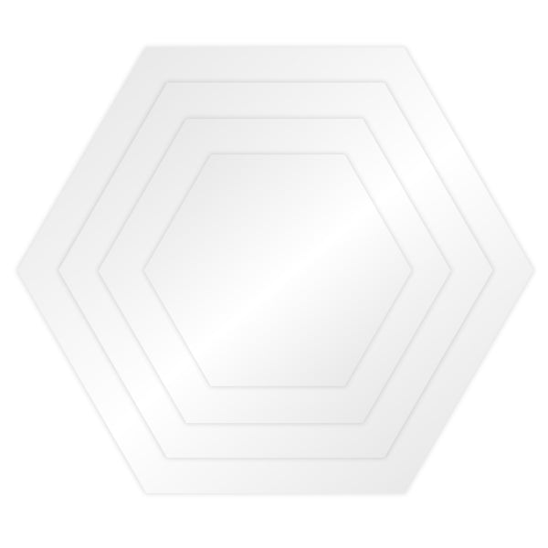 The Cake Decorating Co. Hexagon Acrylic Ganache Plates - Pack Of 2
