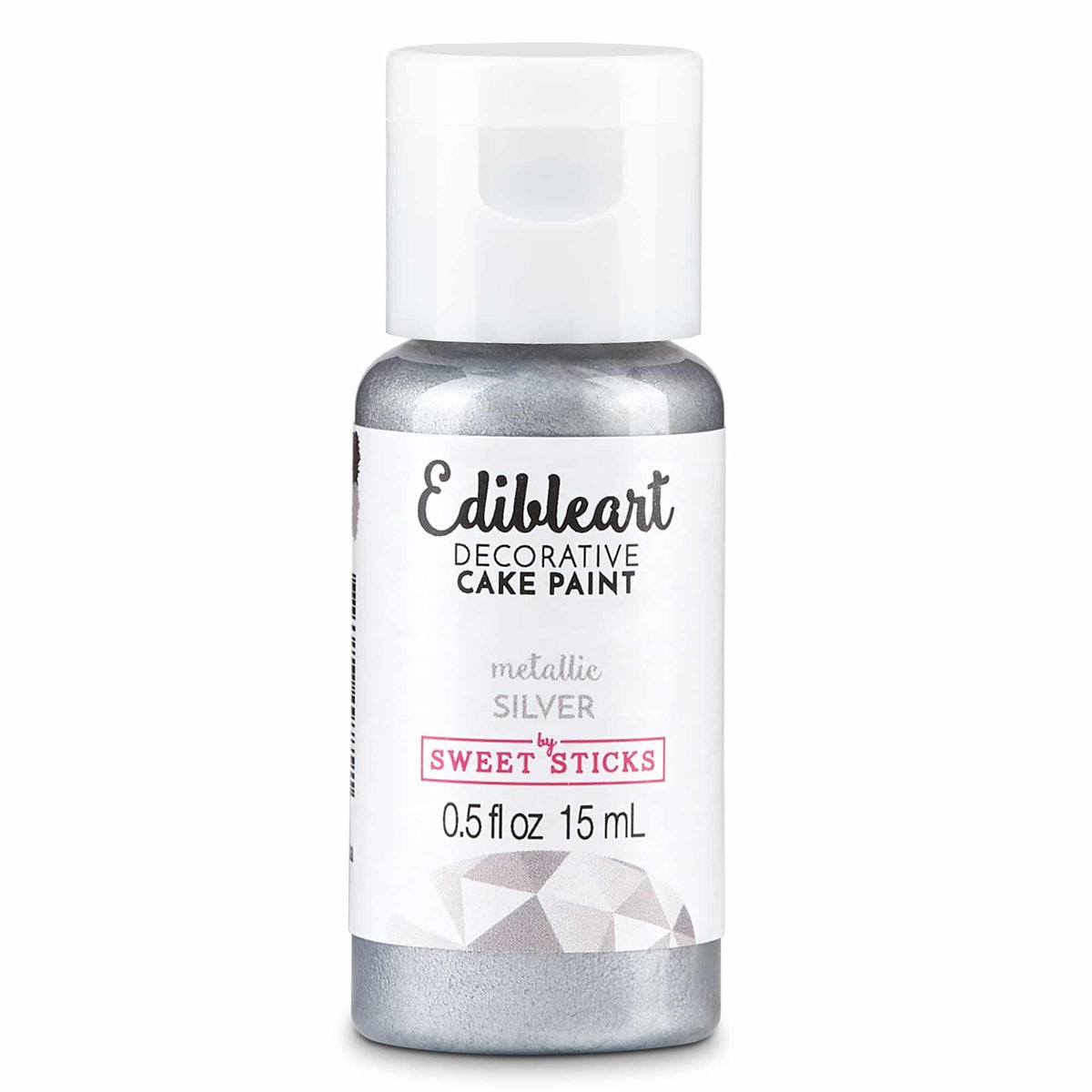 Sweet Sticks Metallic Edible Art Paint 15ml - Silver