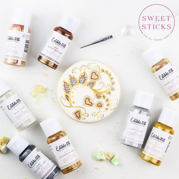 Sweet Sticks Metallic Edible Art Paint 15ml - Silver
