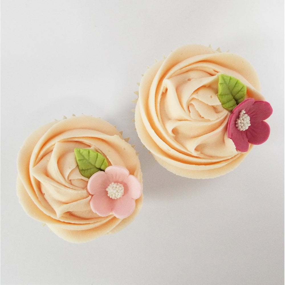 Culpitt Flowers & Leaves Edible Sugar Toppers x 12