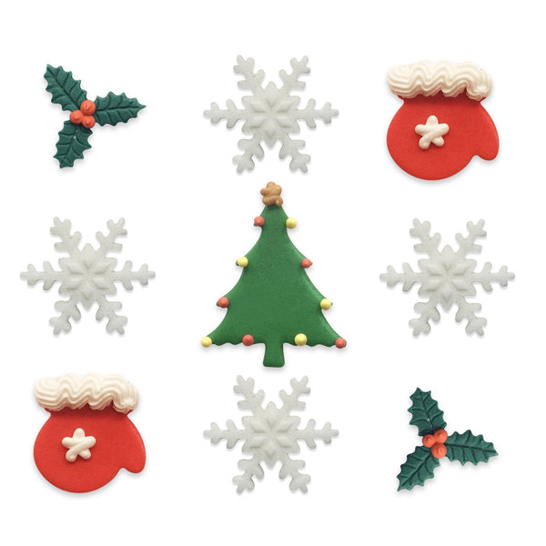 Anniversary House Assorted Merry Christmas Sugar Toppers