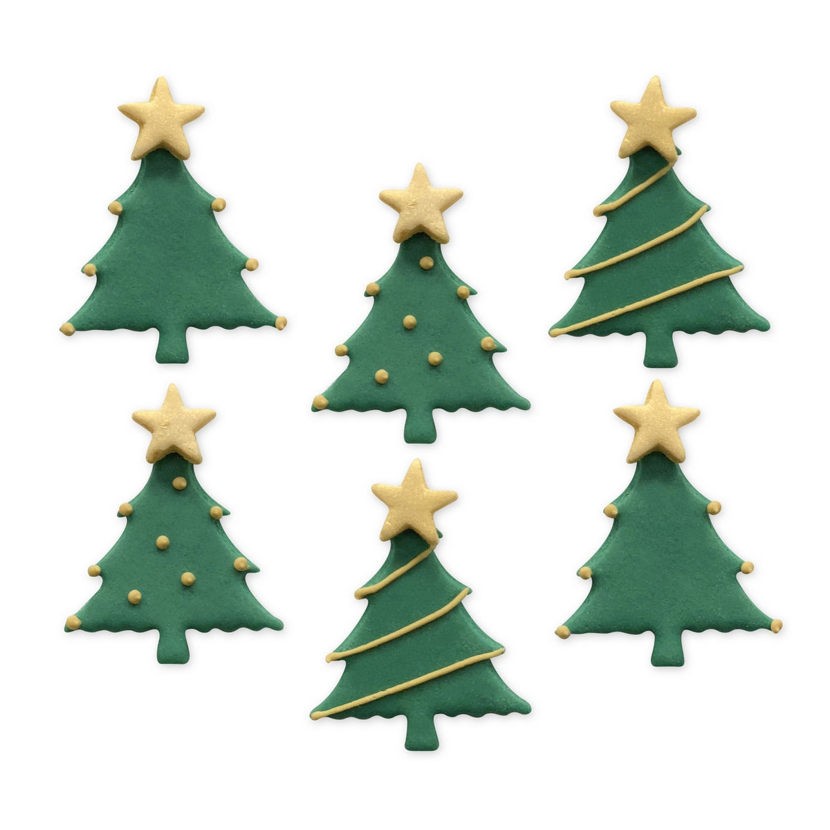 Anniversary House Christmas Tree Edible Sugar Toppers