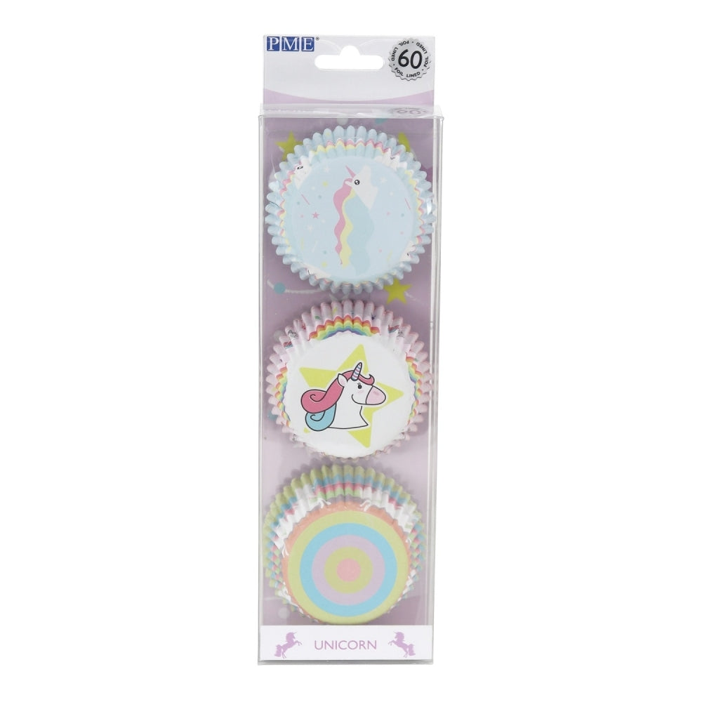 PME Unicorn Foil Lined Cupcake Cases x 60