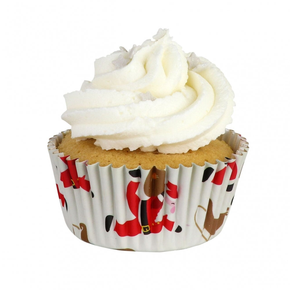 PME Santa & Sleigh Foil Lined Cupcake Cases x 30