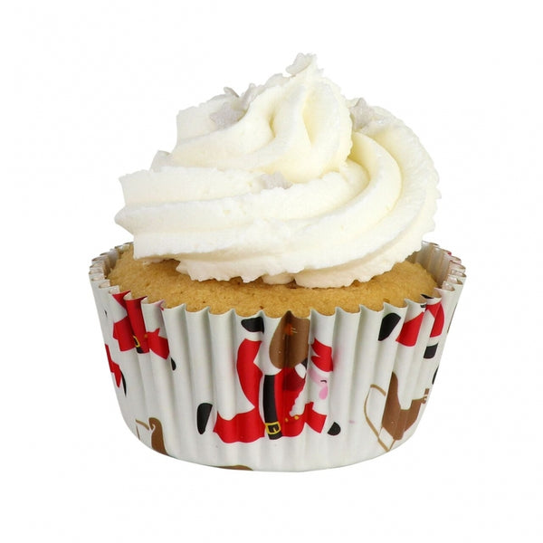 PME Santa & Sleigh Foil Lined Cupcake Cases x 30